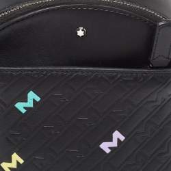 Montblanc Black Leather M Gram Embossed 4810 Sling Backpack