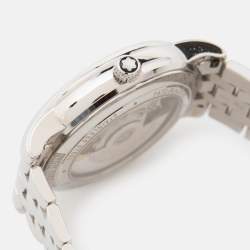 Montblanc Silver Stainless Steel Diamond Star Legacy Women's Wristwatch 36 mm
