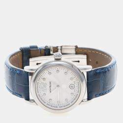 Pre Owned Montblanc Star 7079 Quartz Silver Stainless Steel Women's Wristwatch 32 mm