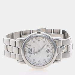 Pre Owned Montblanc Star 35884 Quartz Silver Stainless Steel Women's Wristwatch 32 mm