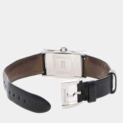 مملوكة مسبقًا ساعة يد رجالية مون بلان بروفايل 7077 أوتوماتيك ستانلس ستيل بيضاء 35 مم