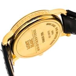 Montblanc Black Gold-Plated Stainless Steel Meisterstuck 7005 Women's Wristwatch 32MM