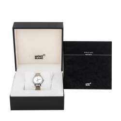 Montblanc Silver Stainless Steel Boheme 7434 Women's Wristwatch 30 mm