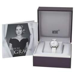 مملوكة مسبقًا Montblanc MOP Stainless Steel Diamonds Princess Grace De Monaco Women's Wristwatch 34 mm