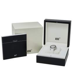 Montblanc MOP Diamonds Stainless Steel Rubber Sport 9650 Women's Wristwatch 34MM