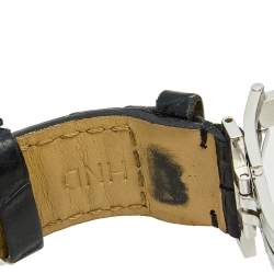 Pre Owned Montblanc Mother of Pearl Diamond Stainless Steel Alligator Meisterstuck 7087 Women's Wristwatch 32 mm