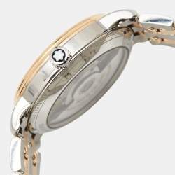 Montblanc White 18k Rose Gold Stainless Steel Tradition 114369 Women's Wristwatch 32 mm