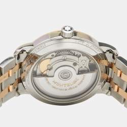 Montblanc White 18k Rose Gold Stainless Steel Tradition 114369 Women's Wristwatch 32 mm