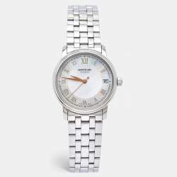 Montblanc Mother Of Pearl Stainless Steel Tradition 114367 Women's Wristwatch 32 mm
