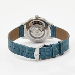 Montblanc Mother Of Pearl Stainless Steel Alligator Leather Boheme 118774 Women's Wristwatch 30 mm