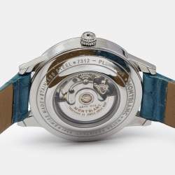 Montblanc Mother Of Pearl Stainless Steel Alligator Leather Boheme 118774 Women's Wristwatch 30 mm