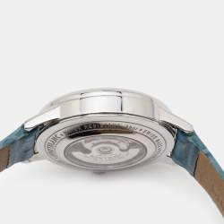 Montblanc Mother Of Pearl Stainless Steel Alligator Leather Boheme 118774 Women's Wristwatch 30 mm
