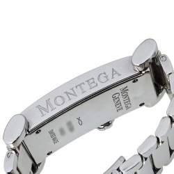 Pre Owned Montega Blue MOP Stainless Steel Diamonds 0982 Women's Wristwatch 18 X 38 MM