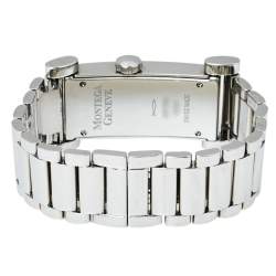 Pre Owned Montega Blue MOP Stainless Steel Diamonds 0982 Women's Wristwatch 18 X 38 MM