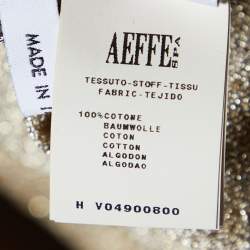 Pre Owned Moschino Cheap and Chic Multicolor Heart Lurex & Cotton Knit Mini Dress M