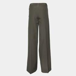 Moschino Cheap and Chic Green Cotton Blend Wide Leg Trouser M