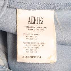 Pre Owned Moschino Cheap and Chic Blue Embellished Crepe Sleeveless Top S