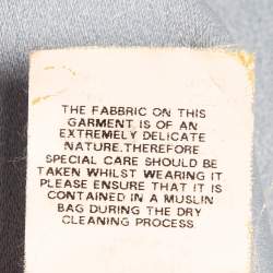 Pre Owned Moschino Cheap and Chic Blue Embellished Crepe Sleeveless Top S