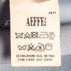 Pre Owned Moschino Cheap and Chic Blue Embellished Crepe Sleeveless Top S