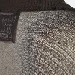 Moschino Cheap and Chic Grey Mesh Front Button Top M