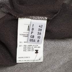 Moschino Cheap and Chic Grey Mesh Front Button Top M