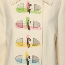 Moschino Cheap and Chic Cream Virgin Wool Coat M