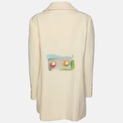 Moschino Cheap and Chic Cream Virgin Wool Coat M