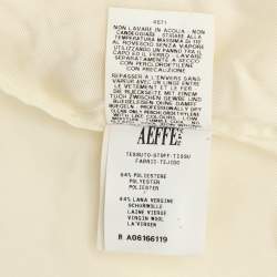 Moschino Cheap and Chic Cream Virgin Wool Coat M