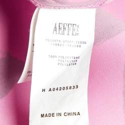 Moschino Cheap and Chic Pink Logo Print Crepe Tunic Top M