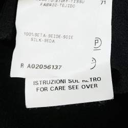 Pre Owned Moschino Cheap and Chic Black Beads Embellished Silk Shirt M