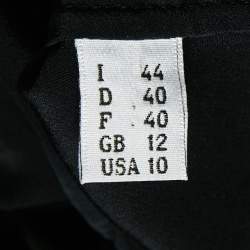 Pre Owned Moschino Cheap and Chic Black Beads Embellished Silk Shirt M