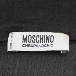 Moschino Cheap and Chic Black Silk Bow Top M