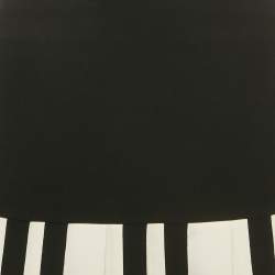 Pre Owned Moschino Cheap and Chic Black Piano Print Crepe Pleated Mini Skirt M