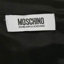Moschino Cheap and Chic Black/Multicolor Dress Print Crepe Sleeveless Short Dress L