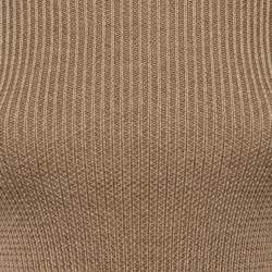 Moschino Cheap and Chic Brown Virgin Wool Rib Knit Turtle Neck Mini Dress M