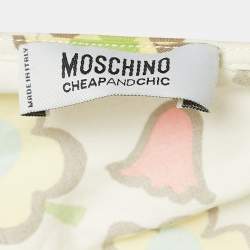 Moschino Cheap and Chic Multicolor Floral Print Cotton Short Dress S