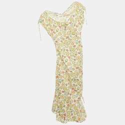 Moschino Cheap and Chic Multicolor Floral Print Cotton Short Dress S