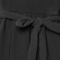 Pre Owned Moschino Cheap and Chic Black Crepe Midi Dress S