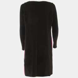Moschino Cheap and Chic Black Wool Panelled Shift Dress L