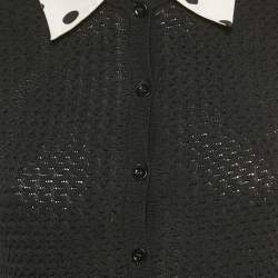 Moschino Cheap and Chic Black Patterned Knit Sleeveless Top M