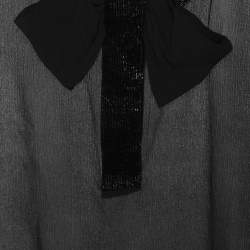 Pre Owned Moschino Cheap and Chic Black Embellished Silk Sleeveless Top S