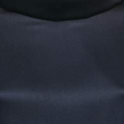 Moschino Cheap and Chic Navy Blue Satin Jersey Cowl Neck Top S