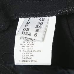 Pre Owned Moschino Cheap and Chic Black Crepe Formal Trousers S