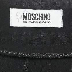 Pre Owned Moschino Cheap and Chic Black Crepe Formal Trousers S