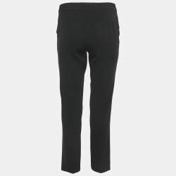 Pre Owned Moschino Cheap and Chic Black Crepe Formal Trousers S
