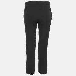 Pre Owned Moschino Cheap and Chic Black Crepe Formal Trousers M