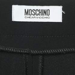 Pre Owned Moschino Cheap and Chic Black Crepe Formal Trousers M