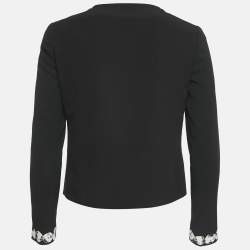 Moschino Cheap and Chic Black Stone Print Crepe Boxy Blazer S