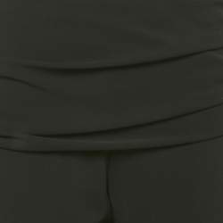 Moschino Cheap and Chic Black Crepe Ruche Detail Trousers XL