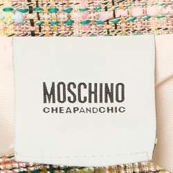 Moschino Cheap and Chic Multicolor Tweed Short Sleeve Jacket L